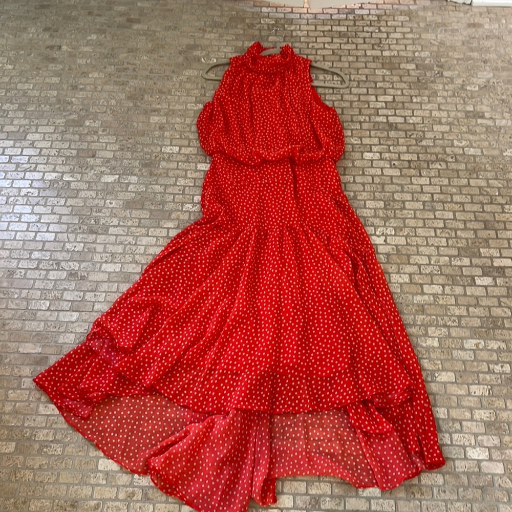Taylor Orange Dot Dress